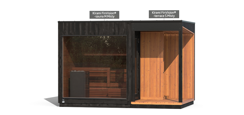 Kirami FinVision ® -sauna M Misty, -terrace S Misty