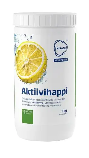 Aktiivihappi - paljun altaanhoitotuote.